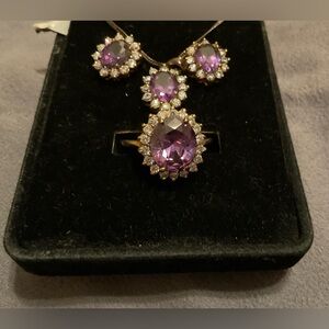 Purple and CZ diamond jewelry